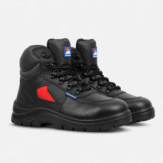 Himalayan 3414 Mens Steel Toe Safety Boots Black/Red