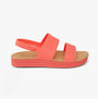 Reef WATER VISTA Womens Sandals Sunset Coral side view with synthetic upper and EVA sole.