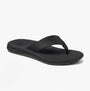 Reef PHANTOM II Mens Sandals Black side view with synthetic upper, EVA lining, and flat sole.