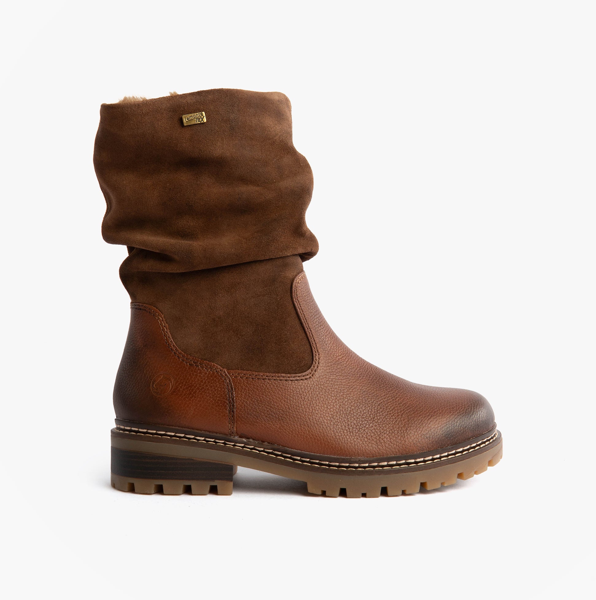 Remonte D0B80-24 Womes Side Zip Ankle Boots Brown | Shuperb