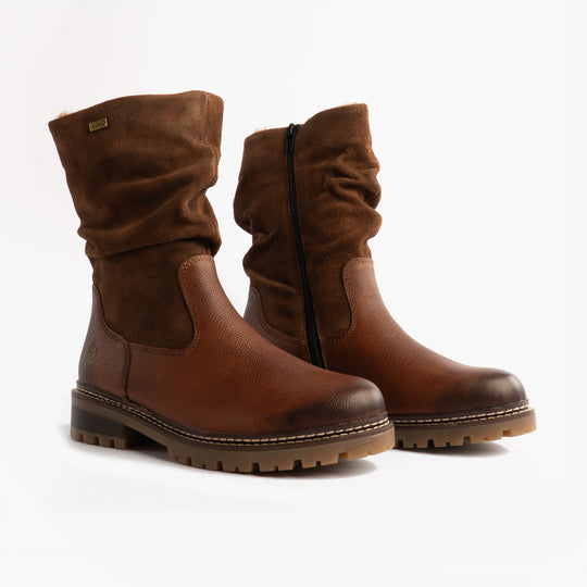 Remonte D0B80-24 Womes Side Zip Ankle Boots Brown