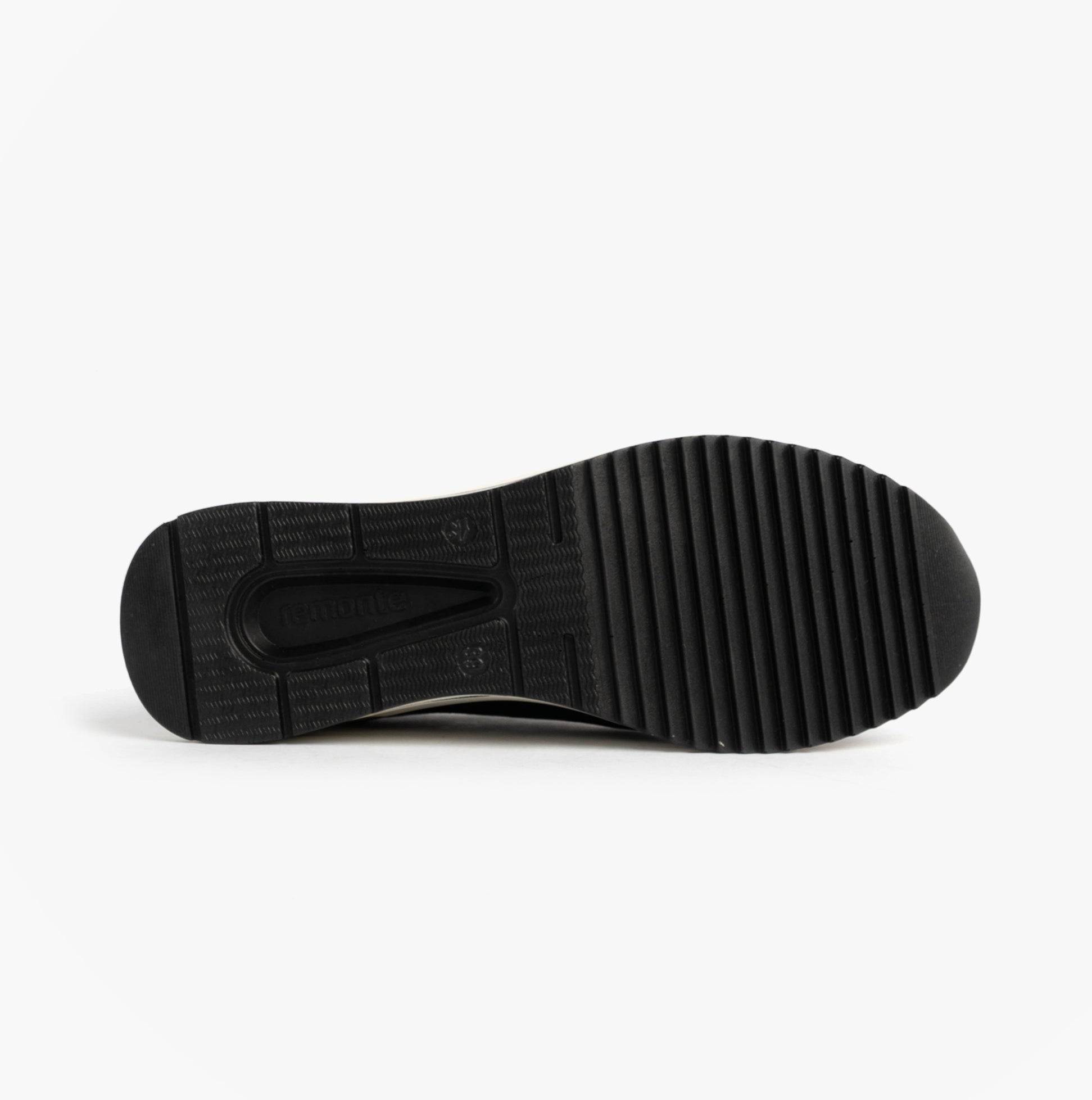 Remonte D0T08-02 Womens Front Zip Wedge Trainer Black
