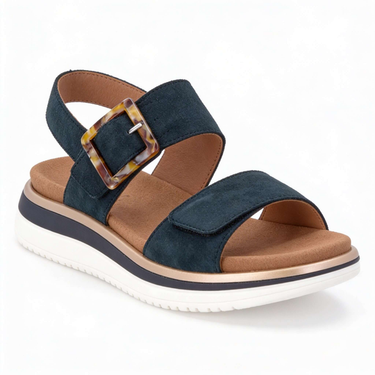 Remonte Womens Ankle Strap Sandals Blue