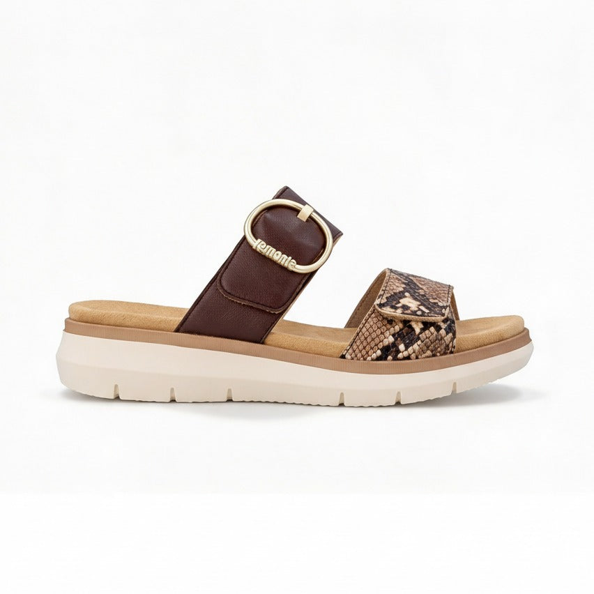Remonte D2K57 Womens Cross Strap Sandals Brown
