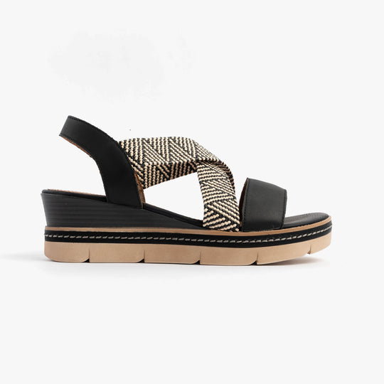 Remonte D2L54-03 Womens Sandals Black Combination