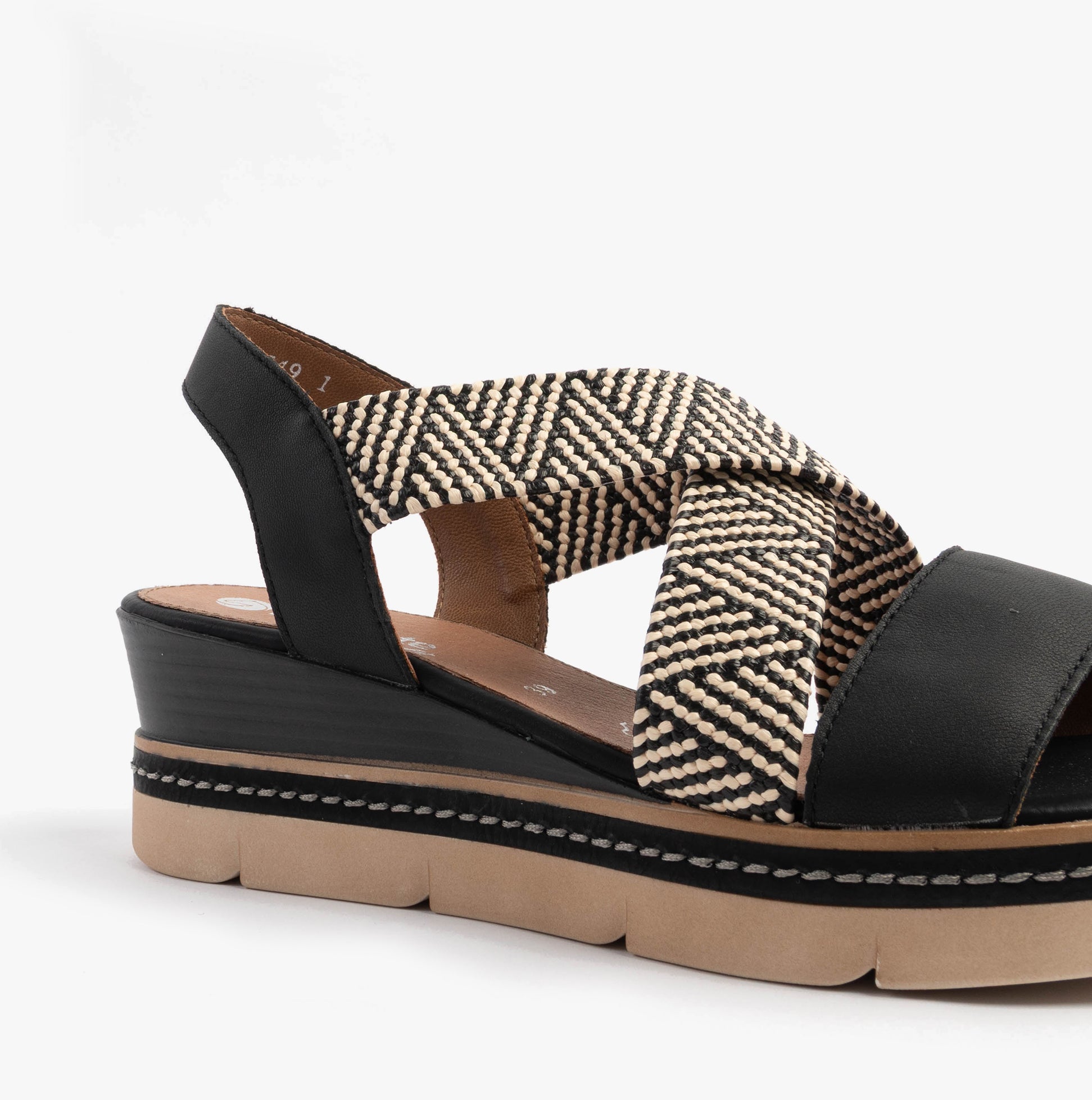 Remonte D2L54-03 Womens Sandals Black Combination