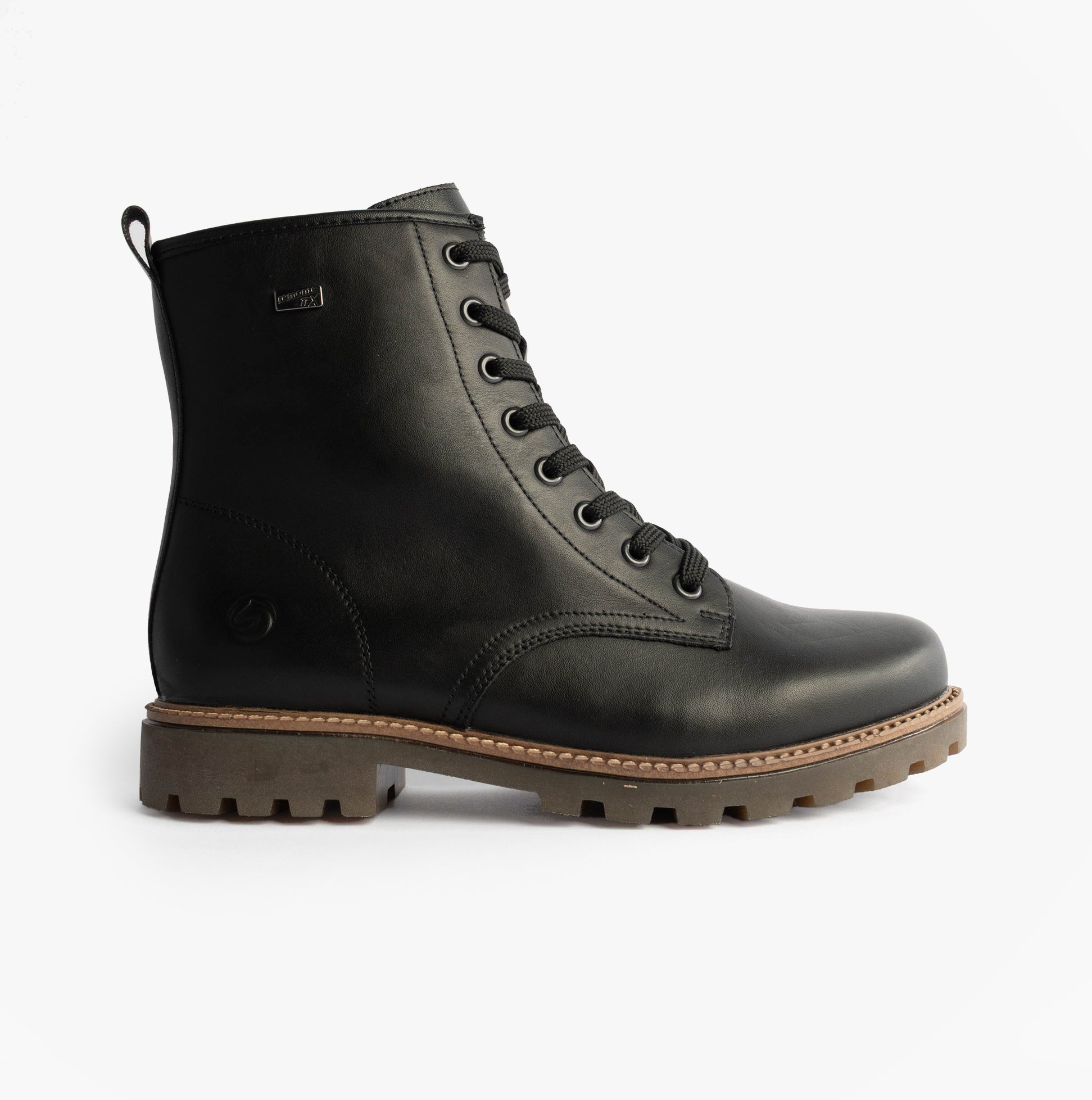 Remonte Womens Leather Ankle Zip Boots Black | Shuperb