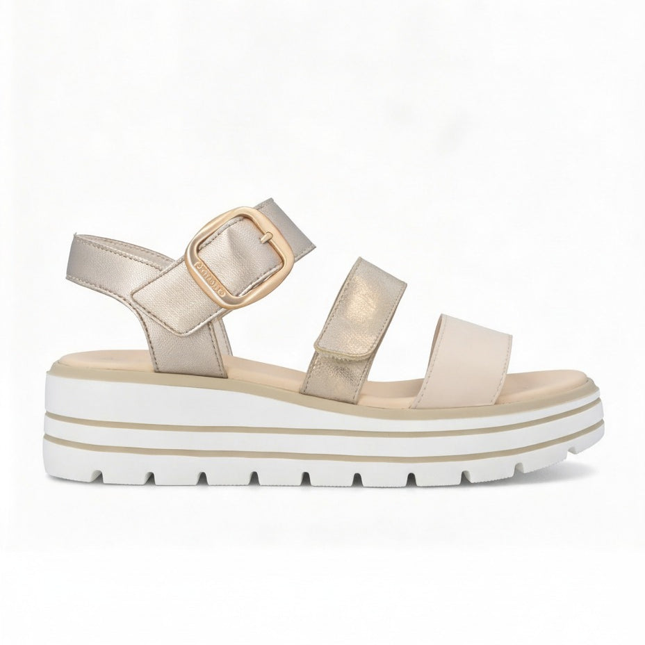 Remonte D3N50 Womens Ankle Strap Sandals Beige