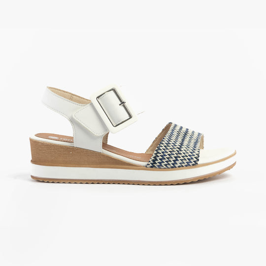 Remonte D6453-80 Womens Sandals White Combination