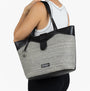 Remonte Q0759-02 Womens Bag Black side view showcasing stylish zip closure and leather/textile composition.