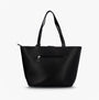 Remonte Q0759-02 Womens Bag Black front view with zip pocket, lightweight leather/textile handbag.