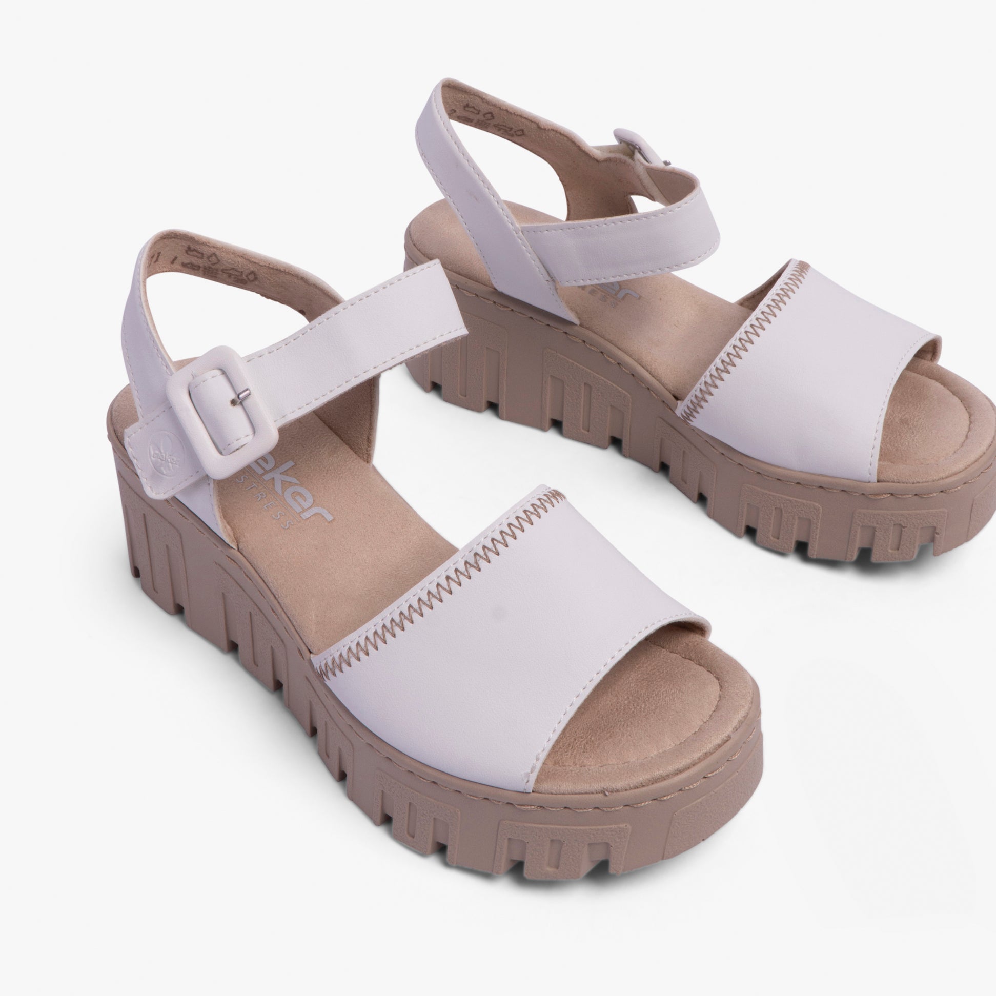 Rieker 68057-80 Womens Sandals White