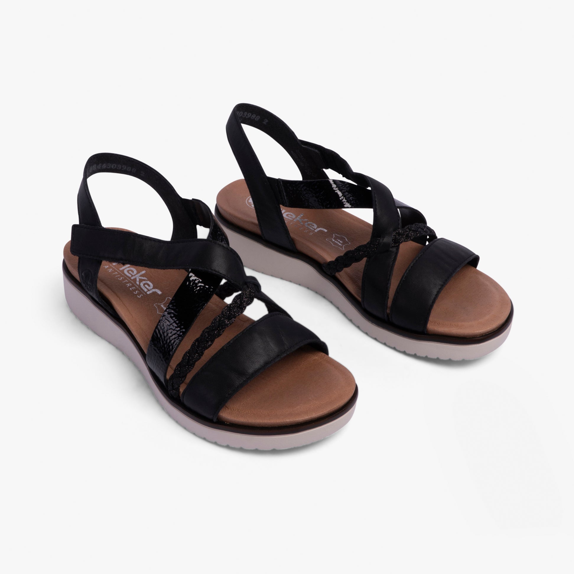Rieker V3773-00 Womens Sandals Black