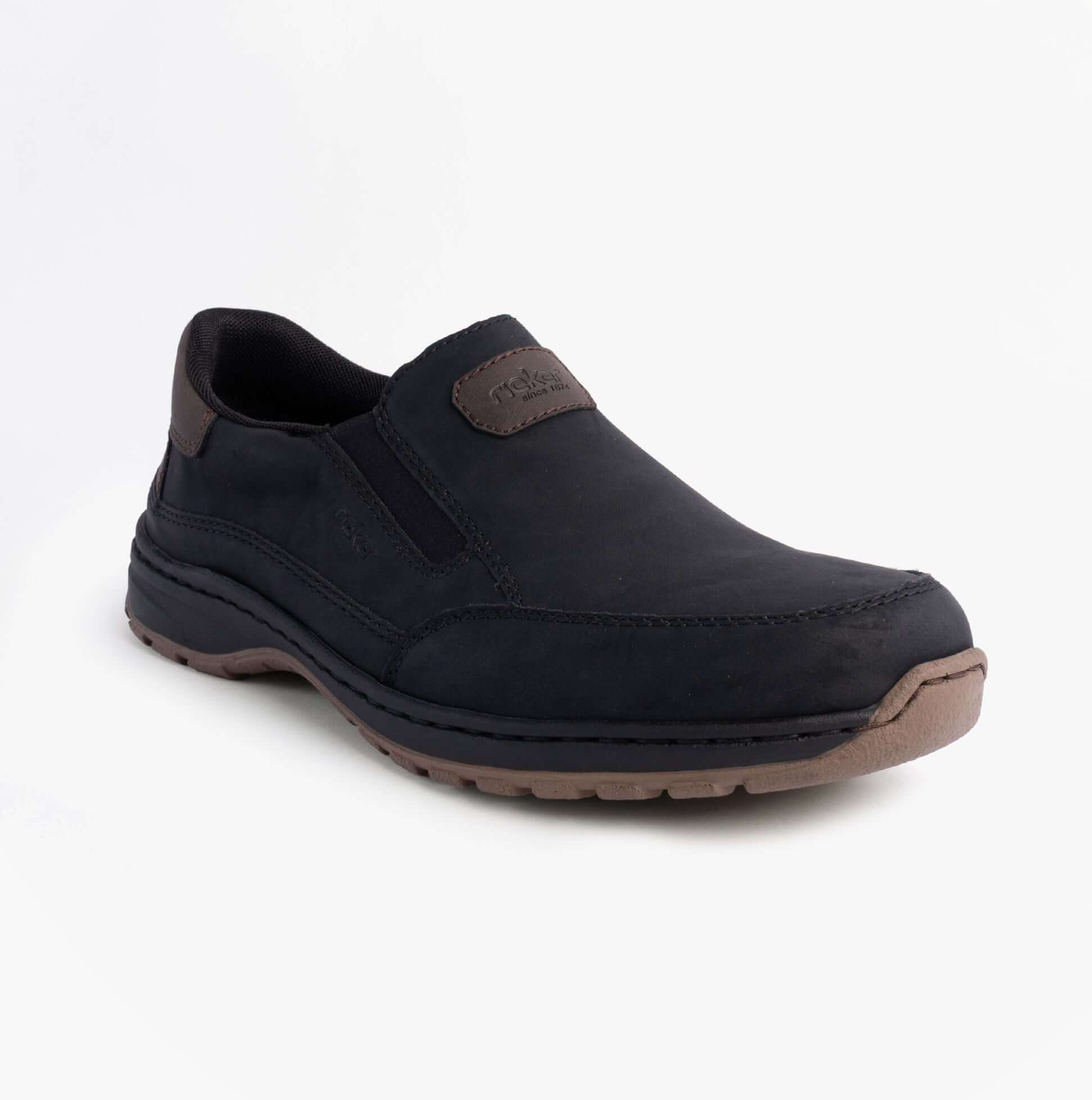 Rieker 03365-00 Mens Moccasins Slip-On Shoes Black