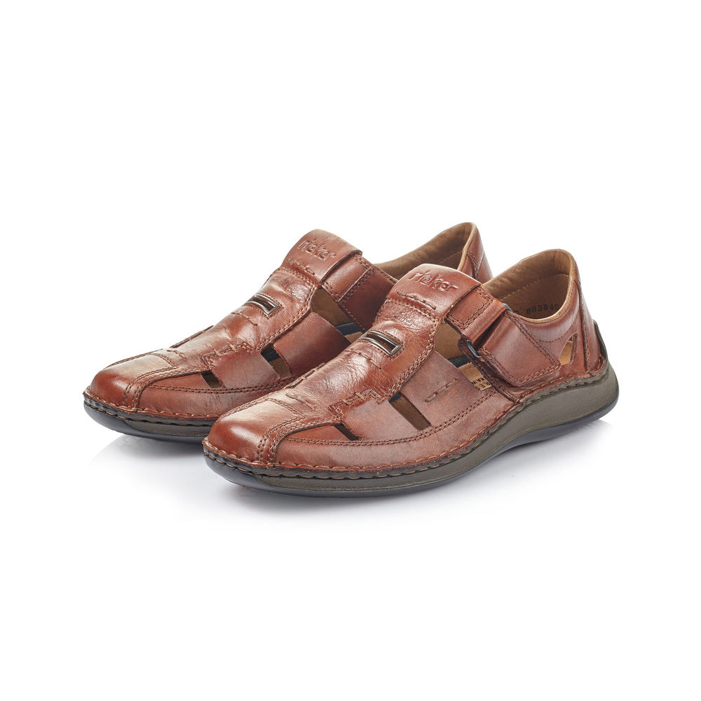 Rieker 05284 Mens Fisherman Sandals Brown