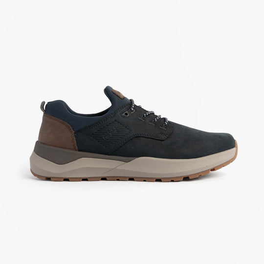 Rieker 06050 Mens Slip-On Shoes Blue