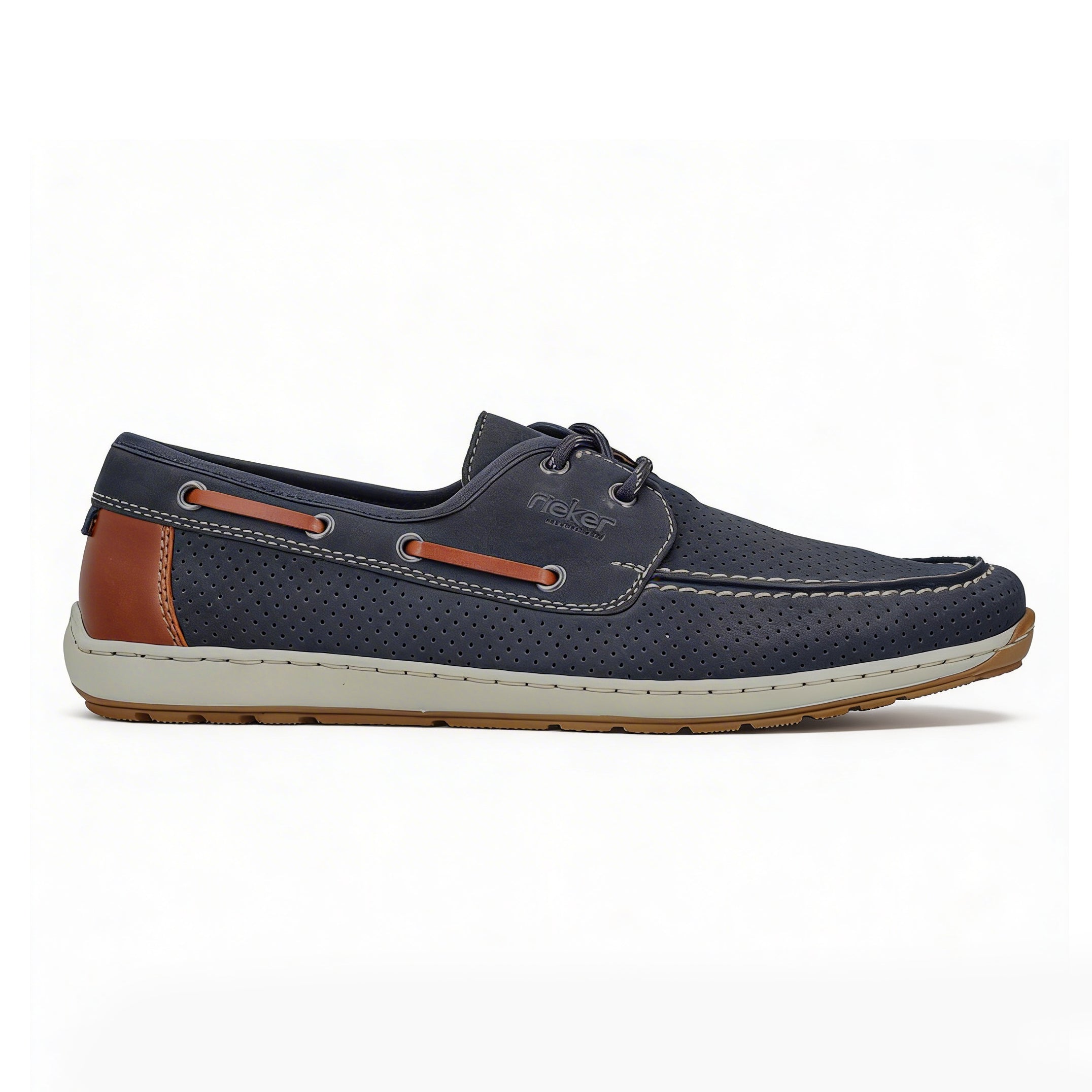 Rieker 08816-14 Mens Loafer Shoes Blue