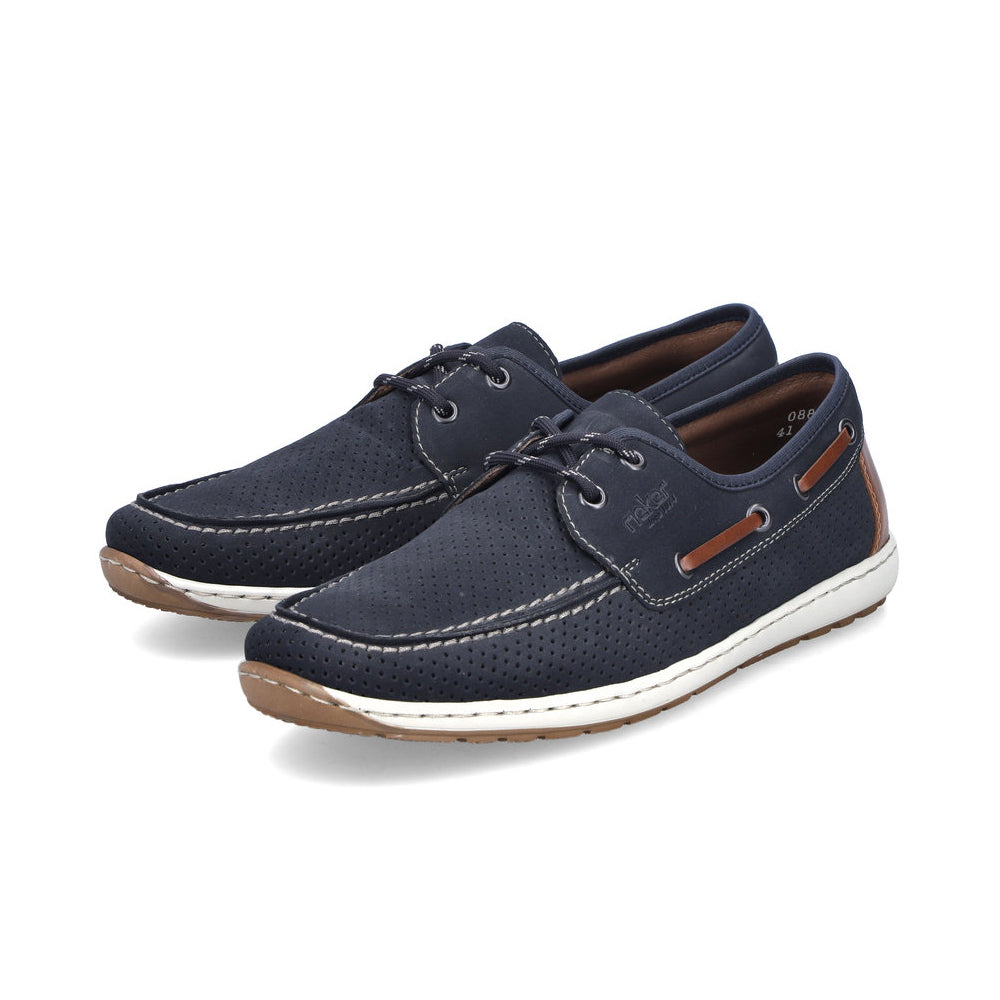 Rieker 08816-14 Mens Loafer Shoes Blue