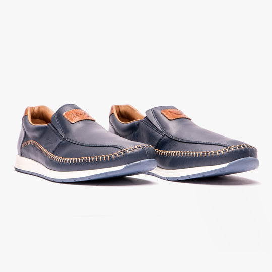 Rieker 11962 Mens Slip-On Shoes Blue