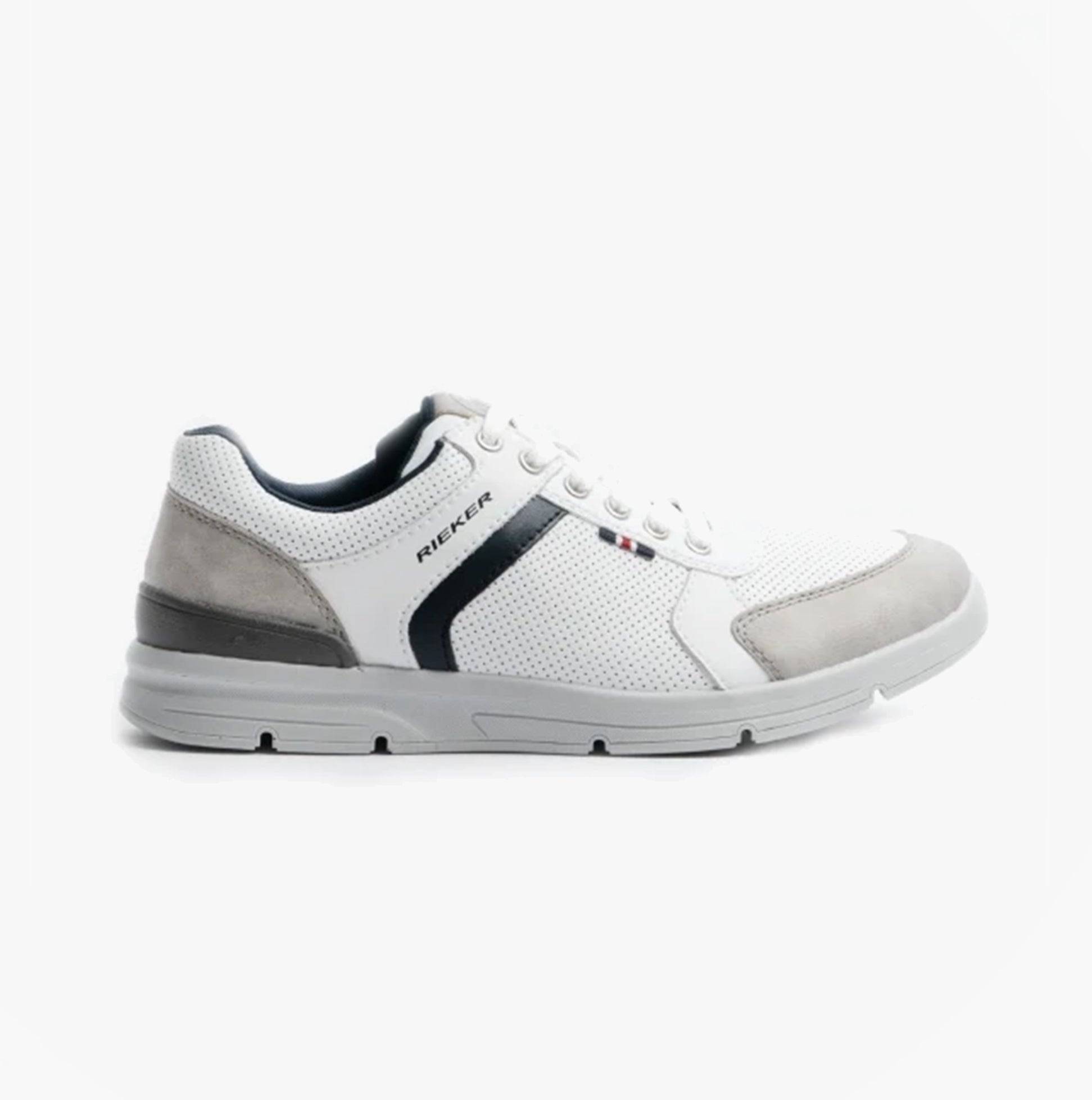 Rieker 16426-40 Mens Trainers White Combi