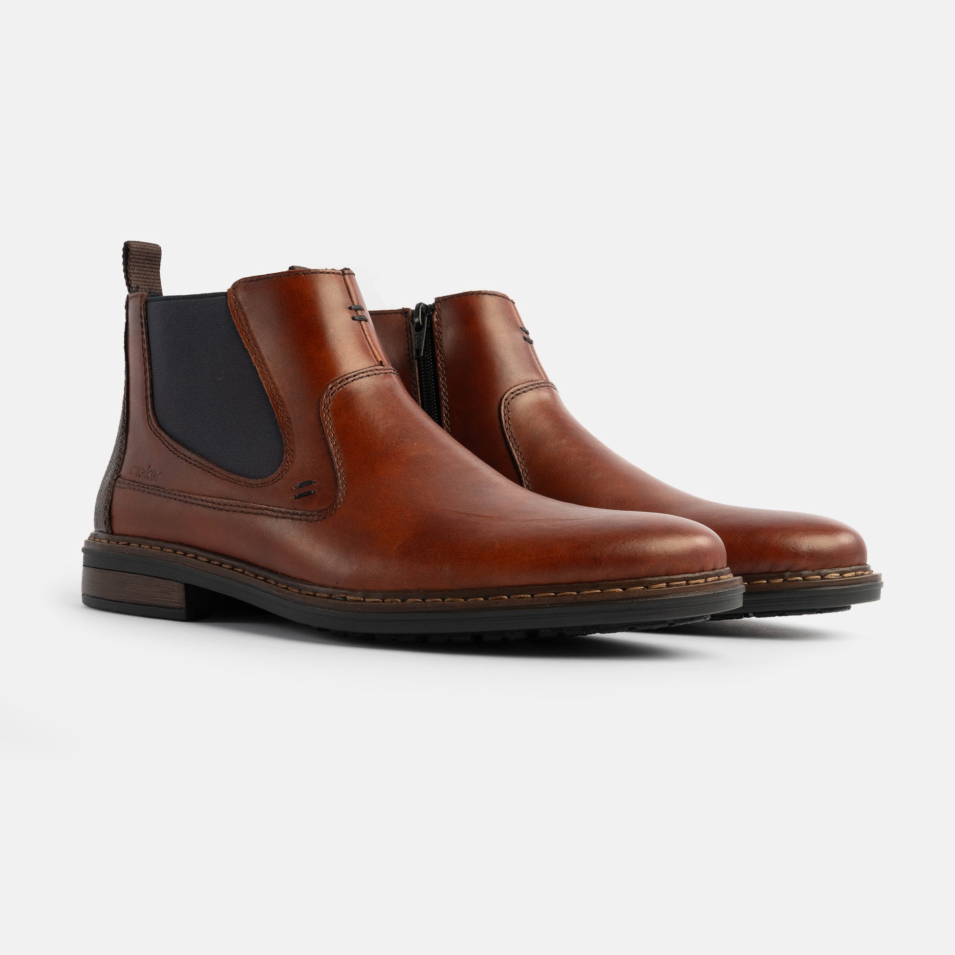 Rieker 17654-22 Mens Leather Boots Brown