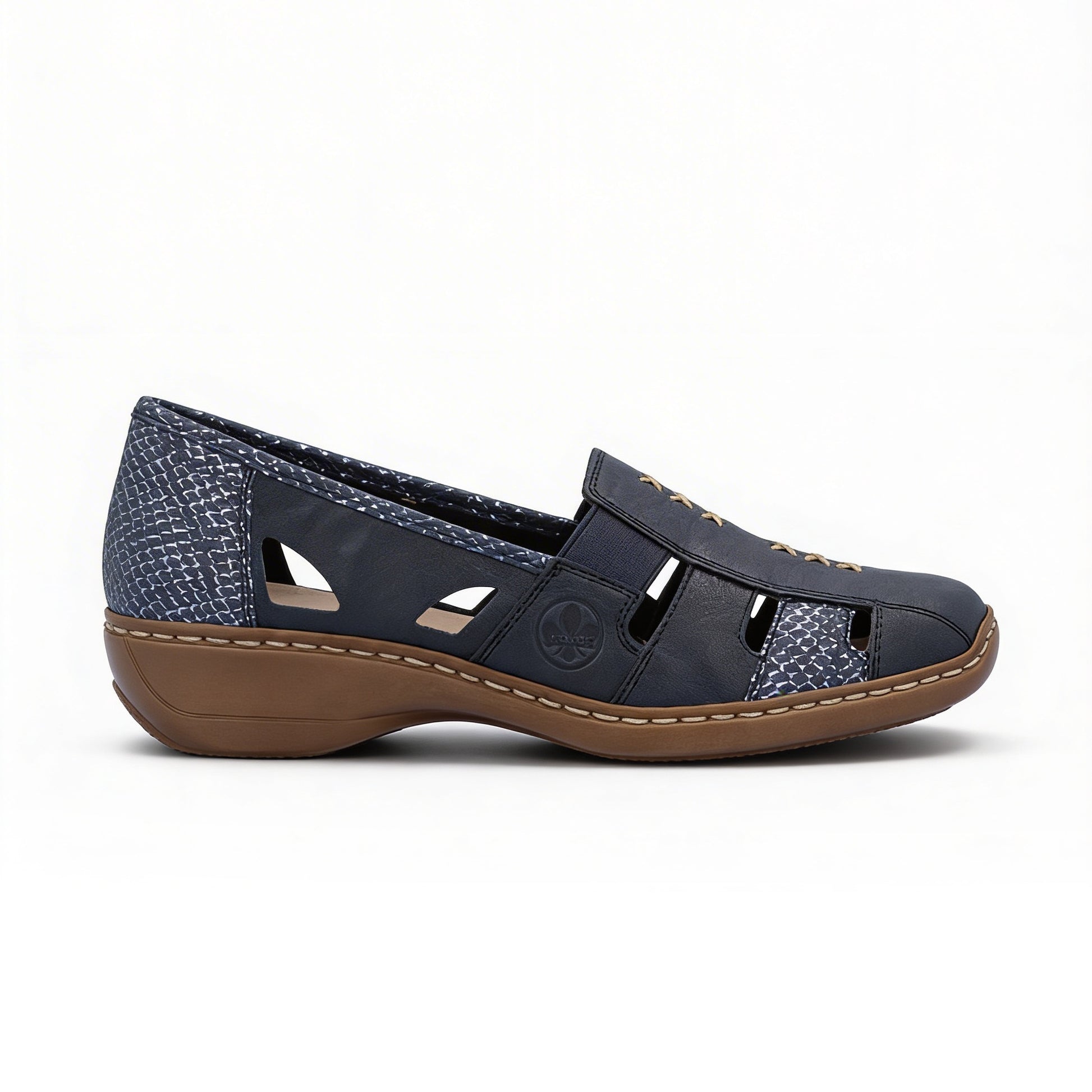 Rieker 41385-15 Womens Shoes Blue