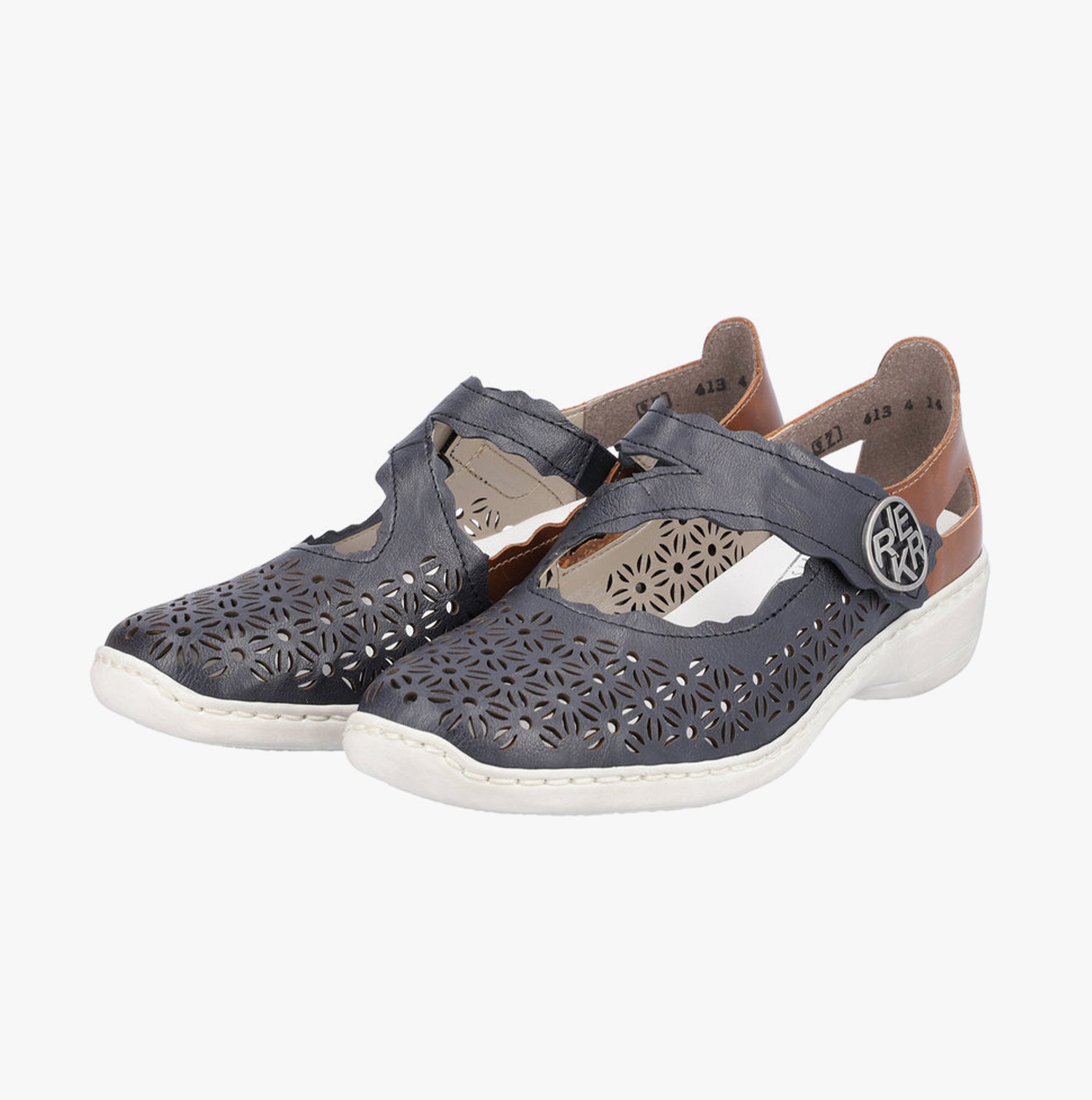 Rieker 413G4-14 Womens Shoes Blue Multi