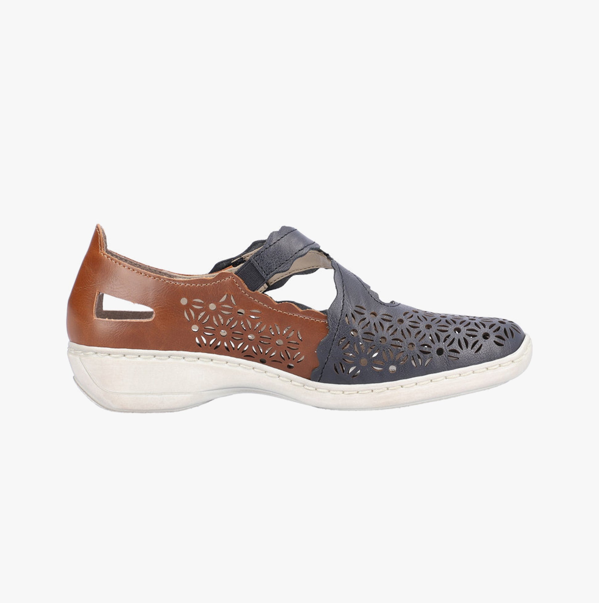 Rieker 413G4-14 Womens Shoes Blue Multi