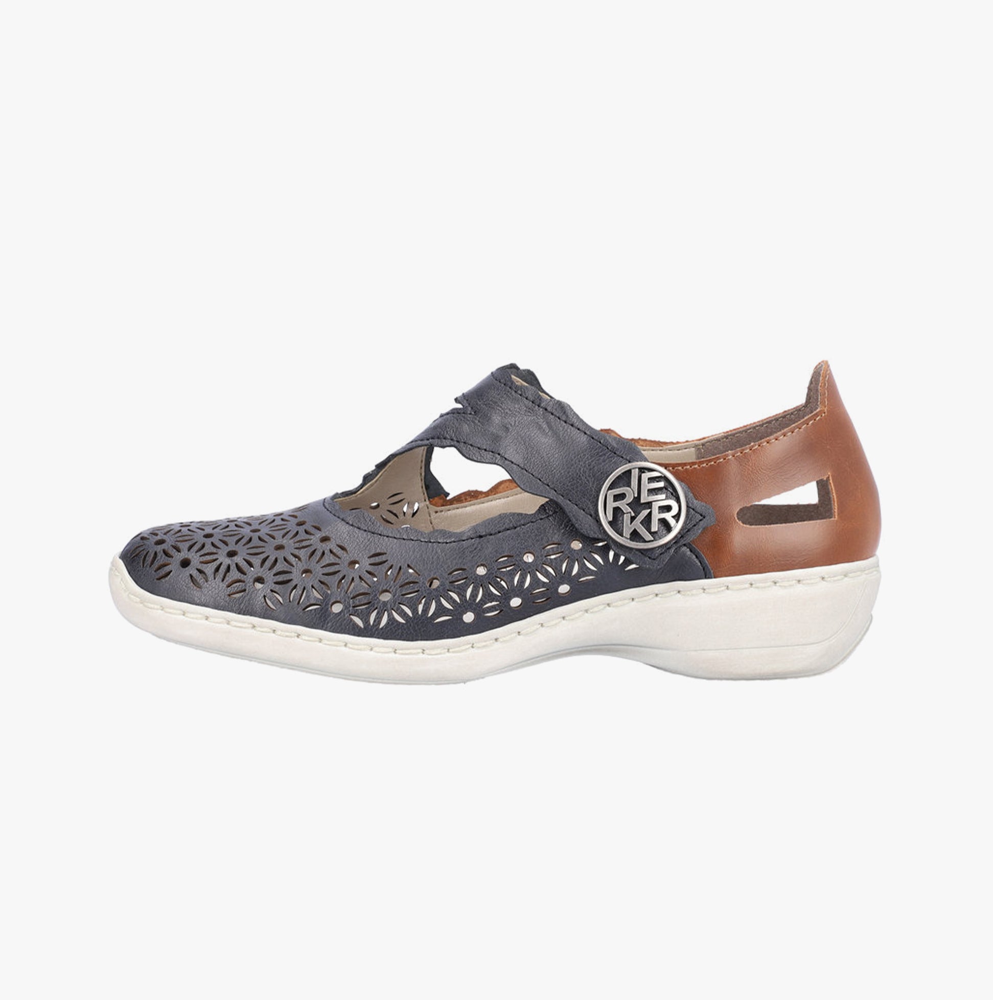 Rieker 413G4-14 Womens Shoes Blue Multi