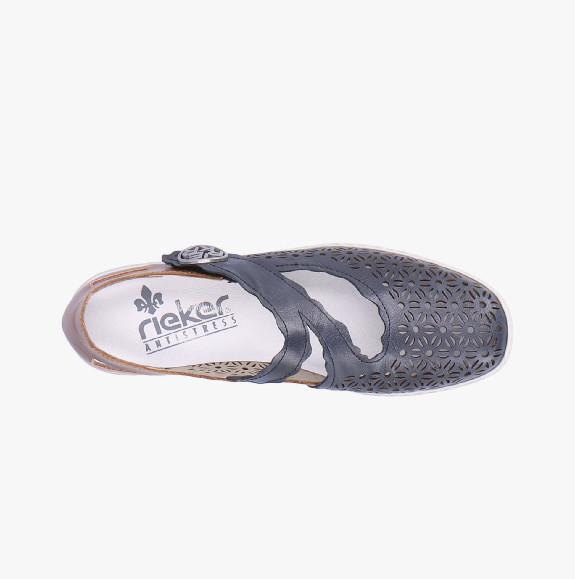 Rieker 413G4-14 Womens Shoes Blue Multi