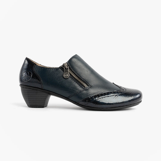 Rieker 41757 Womens Slip-On Shoes Blue