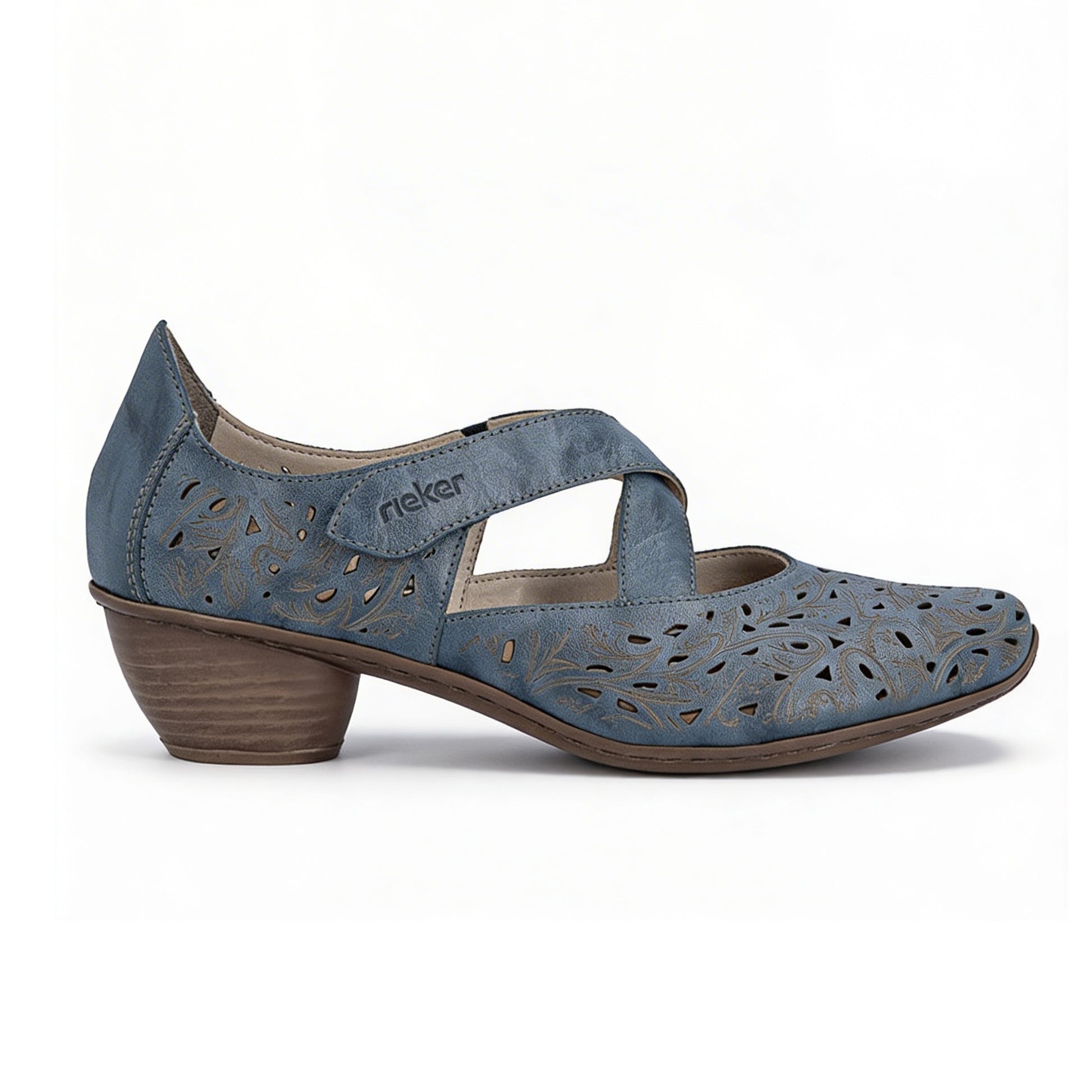 Rieker 43773 Womens Mary Jane Blue