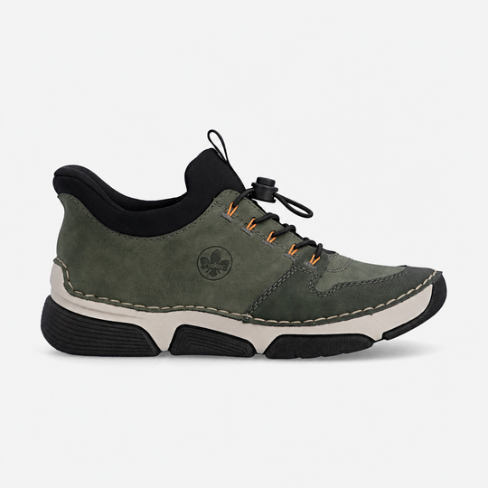 Rieker 45963 Womens Slip-On Trainers Forest/Moss/Black