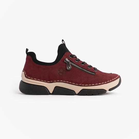 Rieker 45973 Womens Slip-On Trainers Red