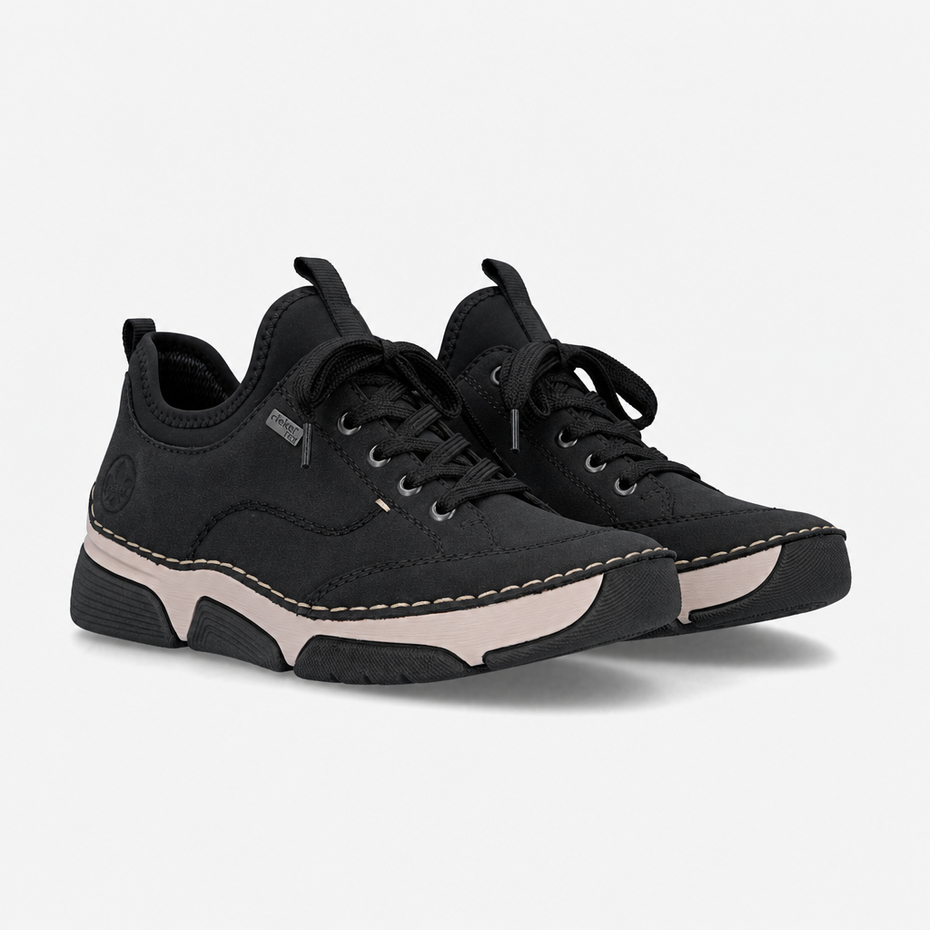 Rieker 45976 Womens Slip-On Trainers Black