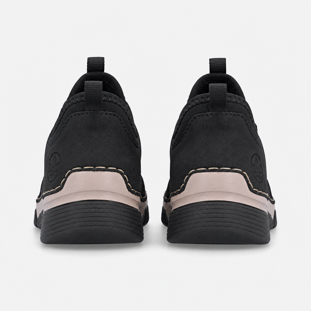 Rieker 45976 Womens Slip-On Trainers Black