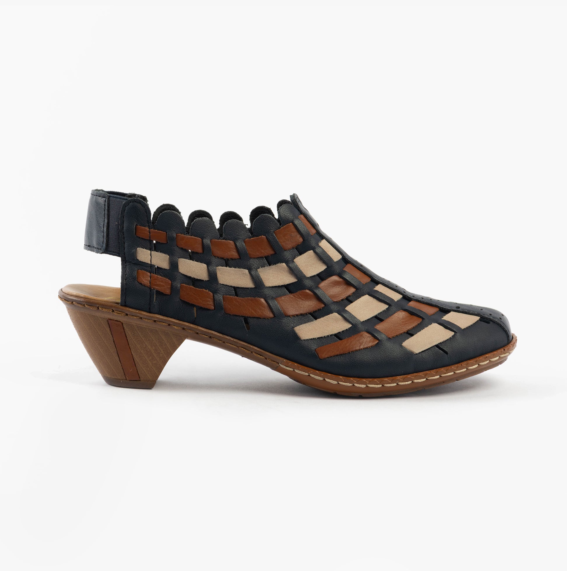 Rieker 46778-14 Womens Shoes Blue Combination