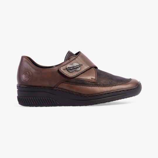 Rieker 487C0 Womens Slip-On Shoes Brown
