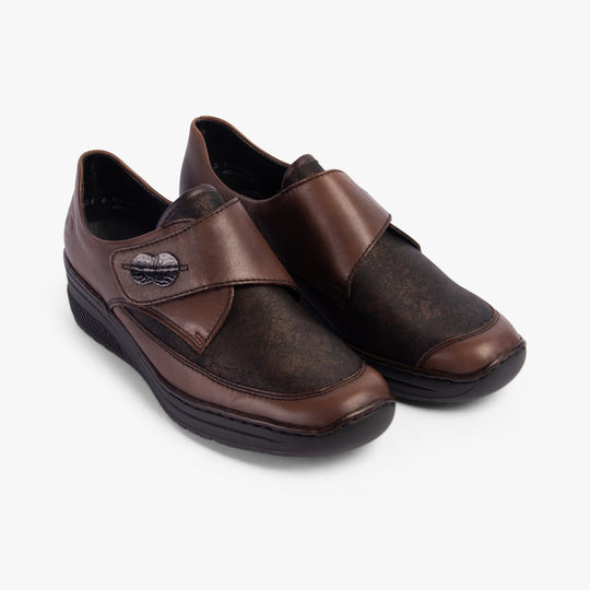 Rieker 487C0 Womens Slip-On Shoes Brown