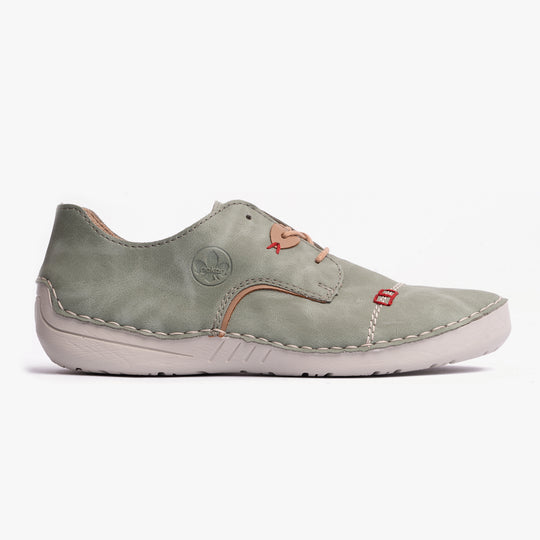 Rieker 52528 Womens Lace-Up Shoes Green