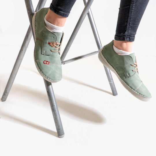 Rieker 52528 Womens Lace-Up Shoes Green