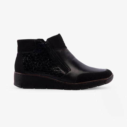 Rieker 53782 Womens Ankle Boots Black