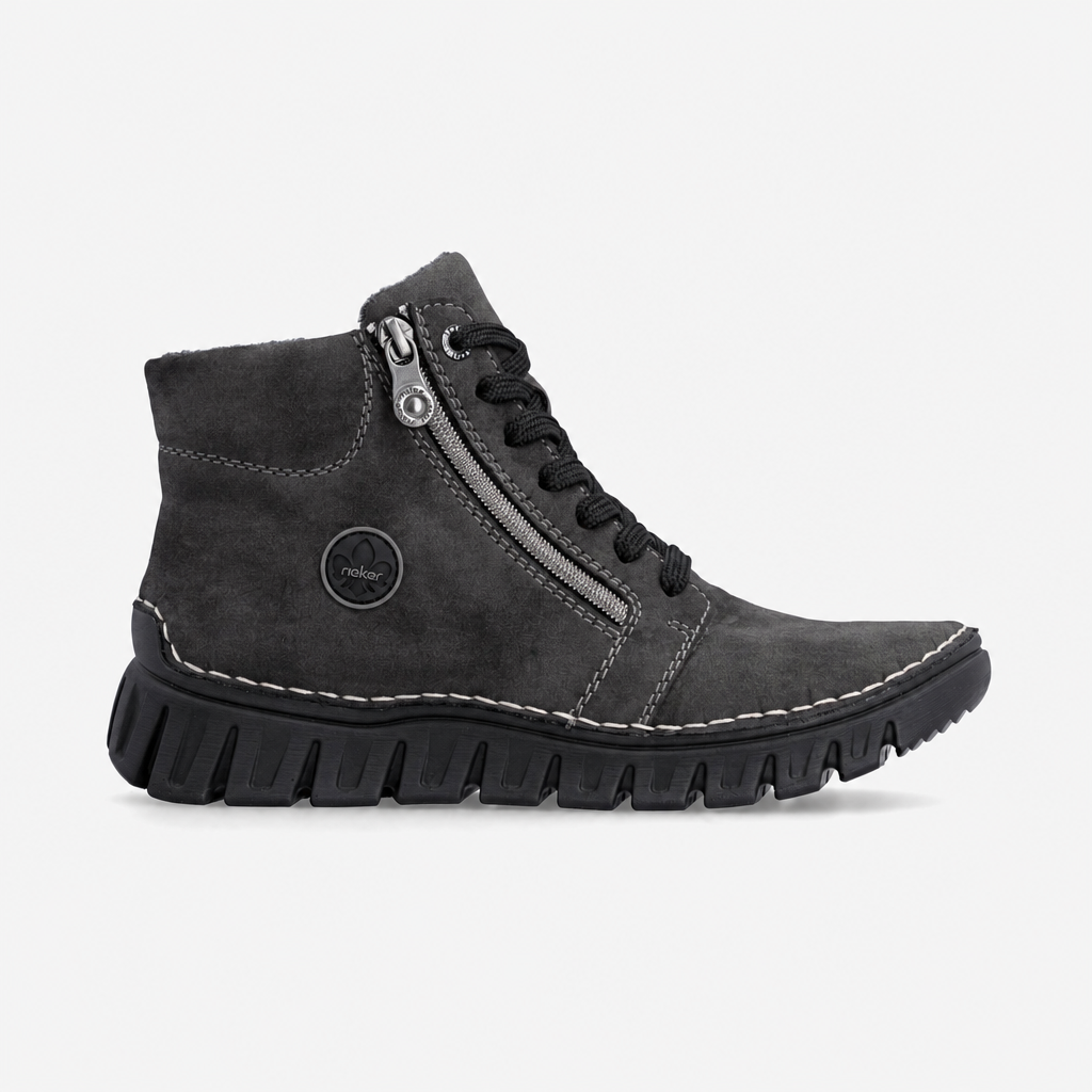 Rieker 57502 Womens Ankle Boots Anthracite