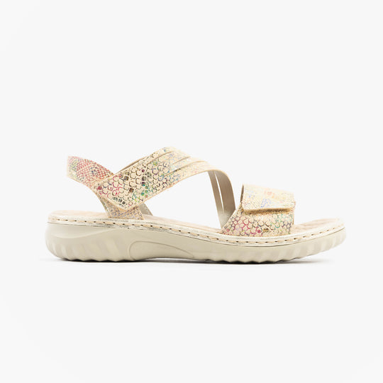 Rieker 60464 Womens Wedge Sandals Multi