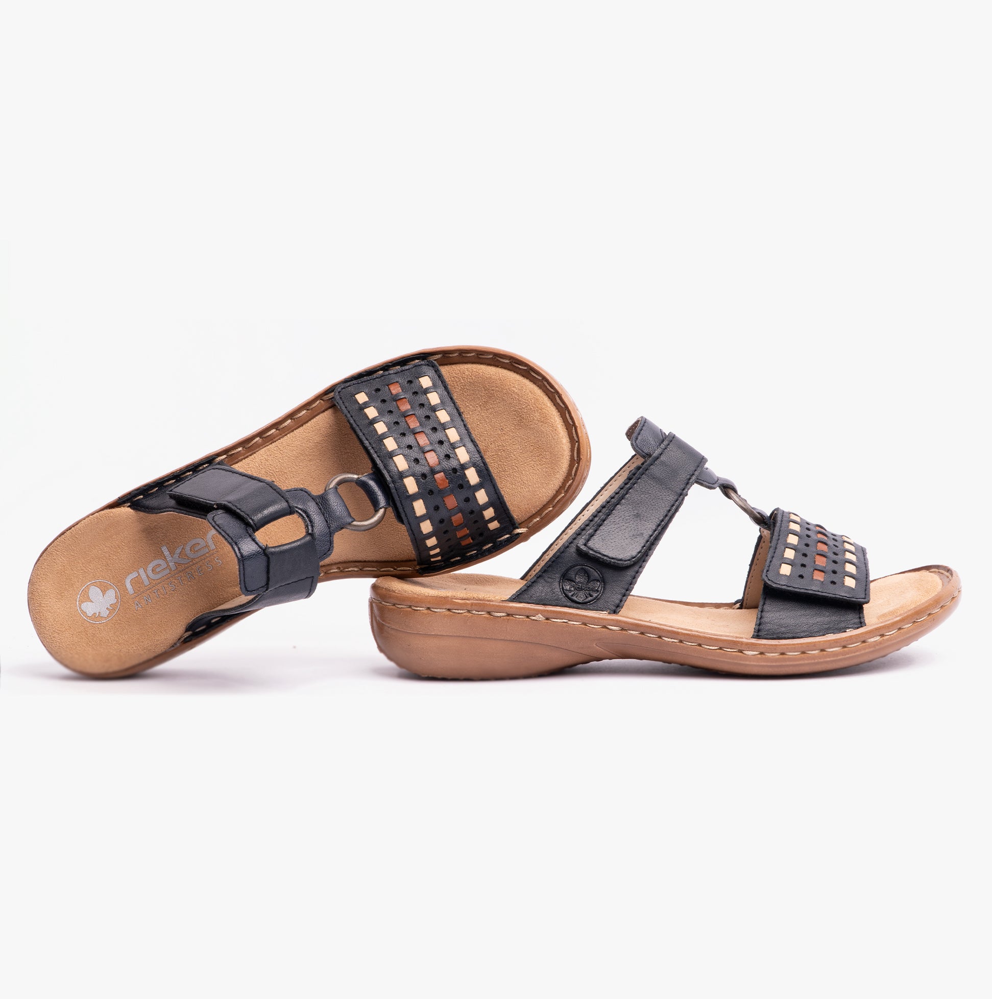Rieker 60842-14 Womens Sandals Blue