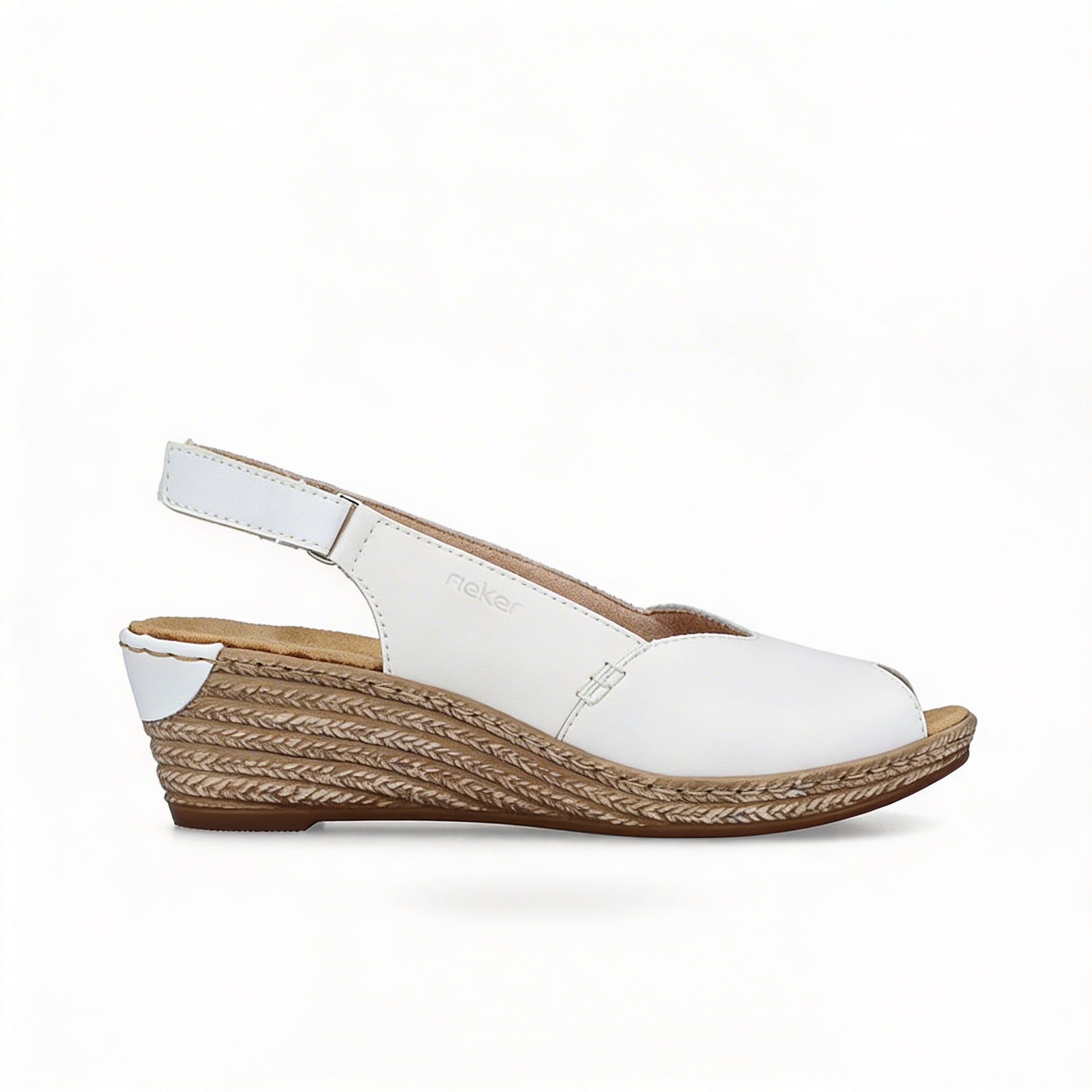 Rieker 62462-80 Womens Slingback Sandals White