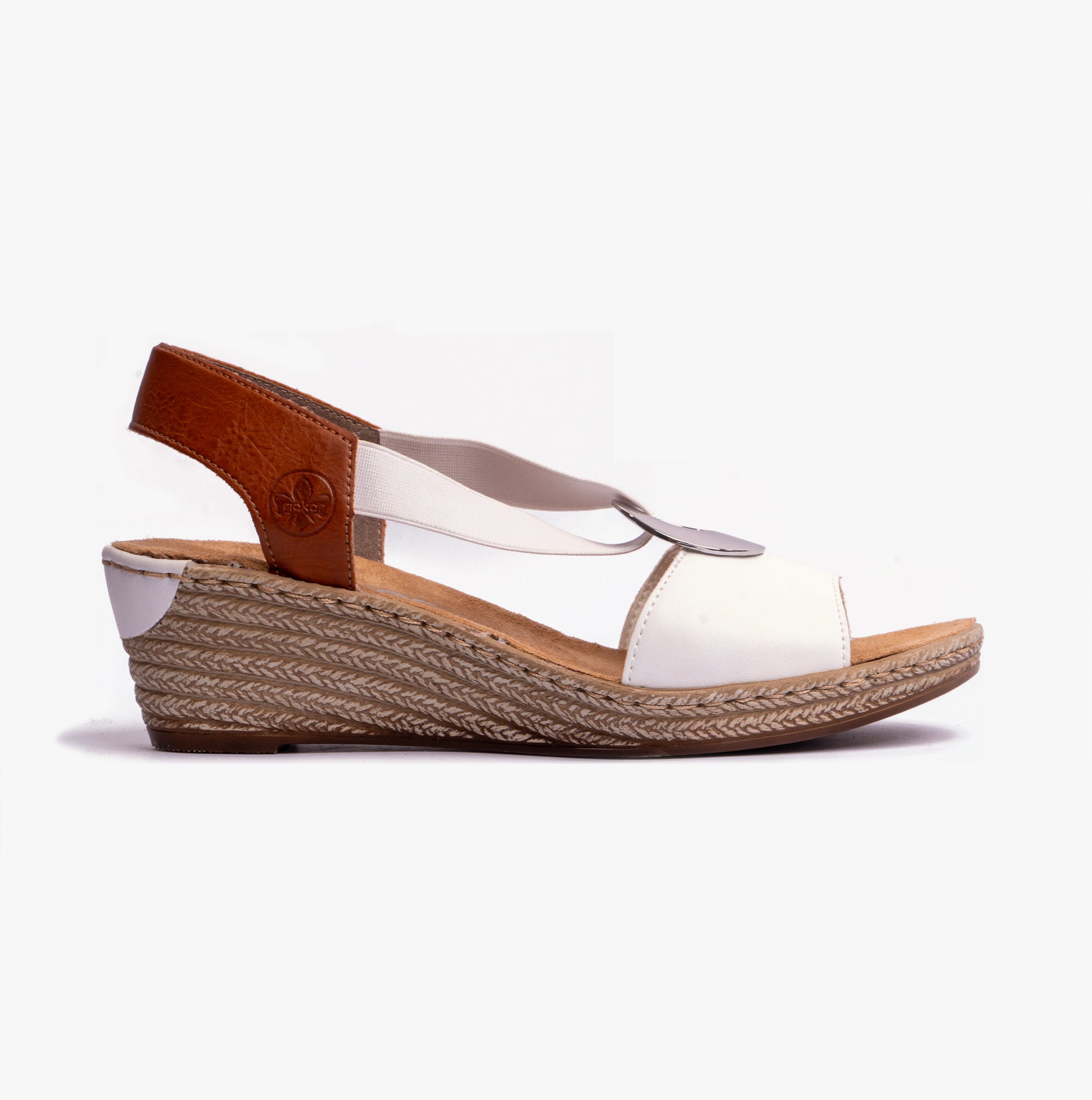 Rieker 624H6-81 Womens Sandals White