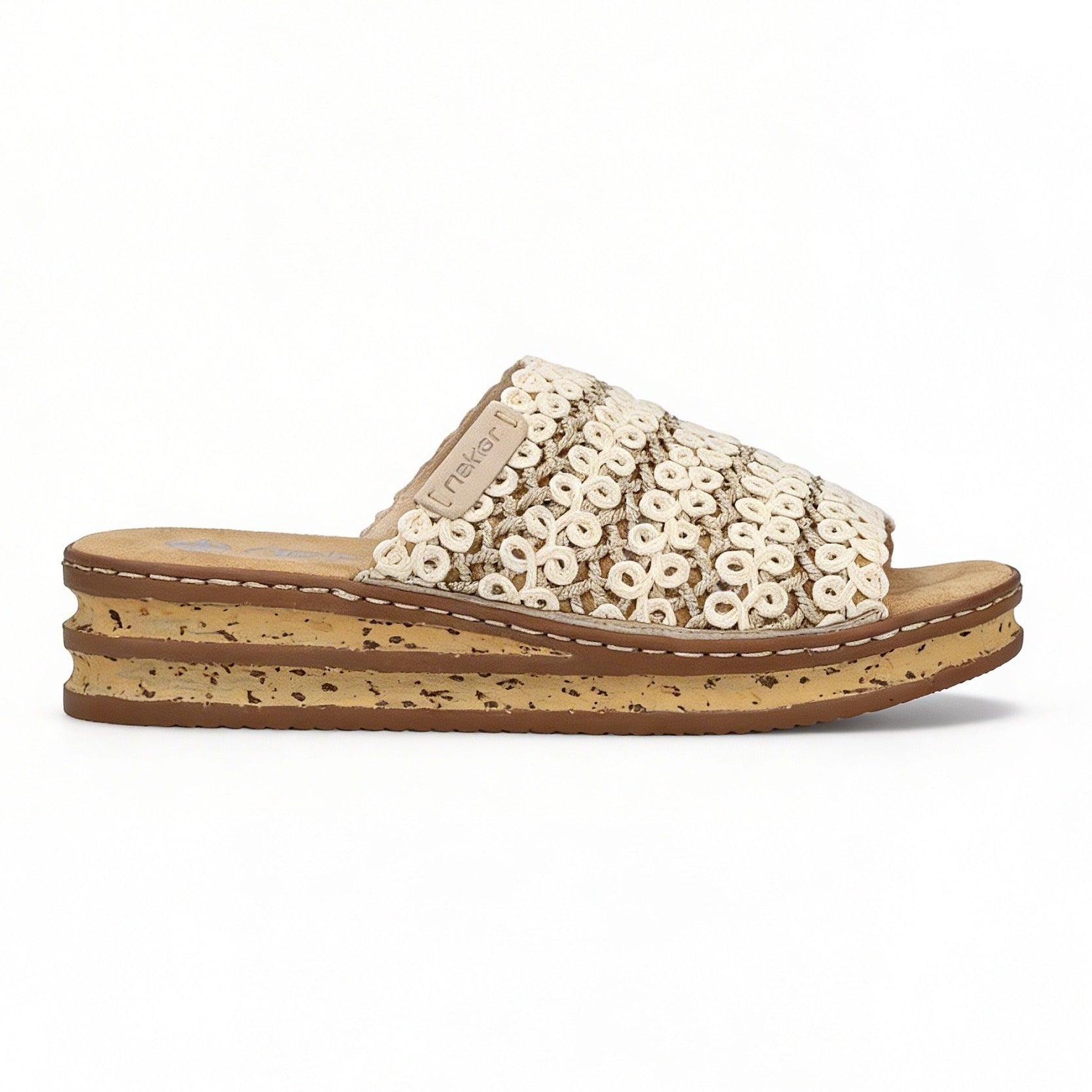 Rieker 629X8-60 Womens Ankle Strap Sandals Beige