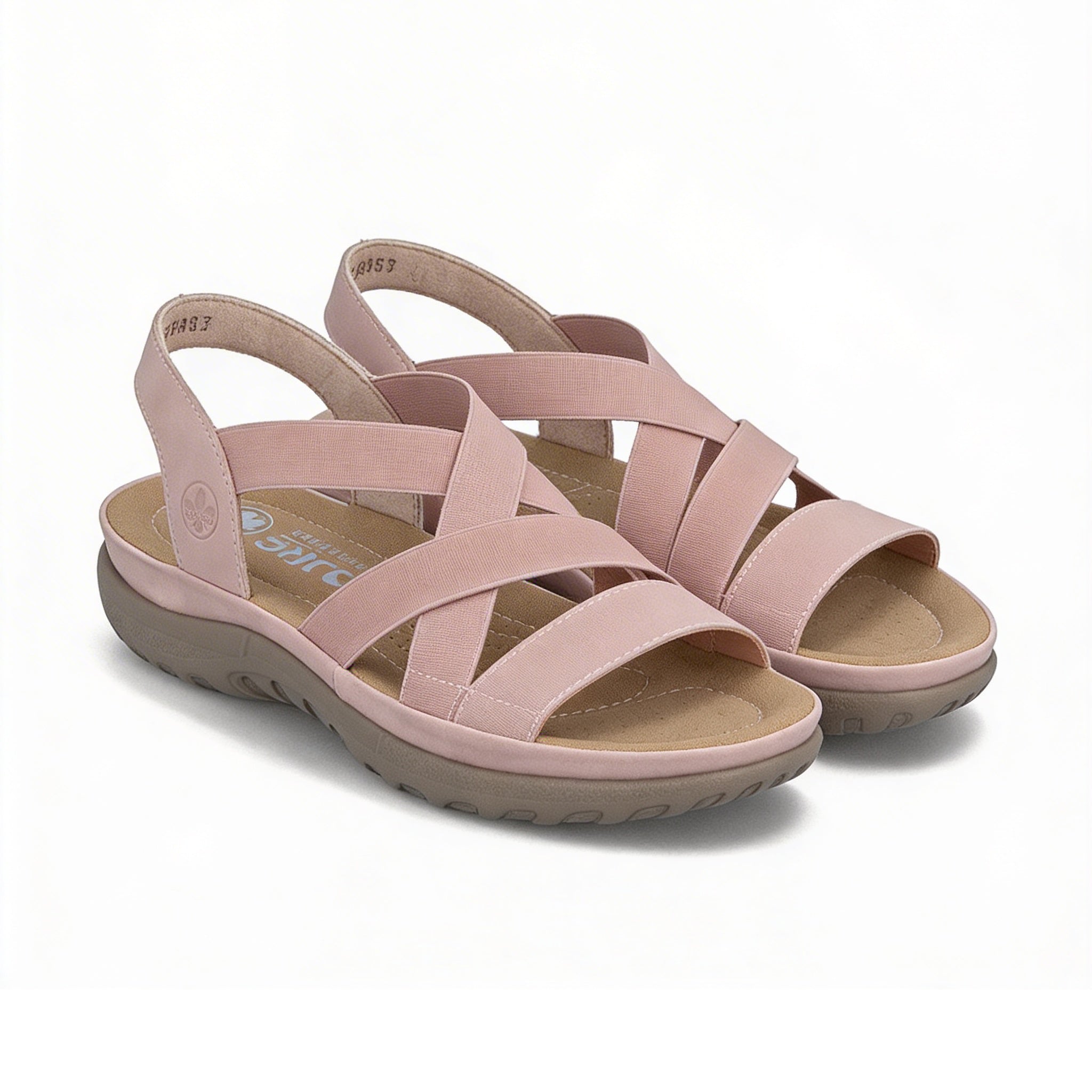 Rieker 64857 Womens Ankle Strap Sandals Rose