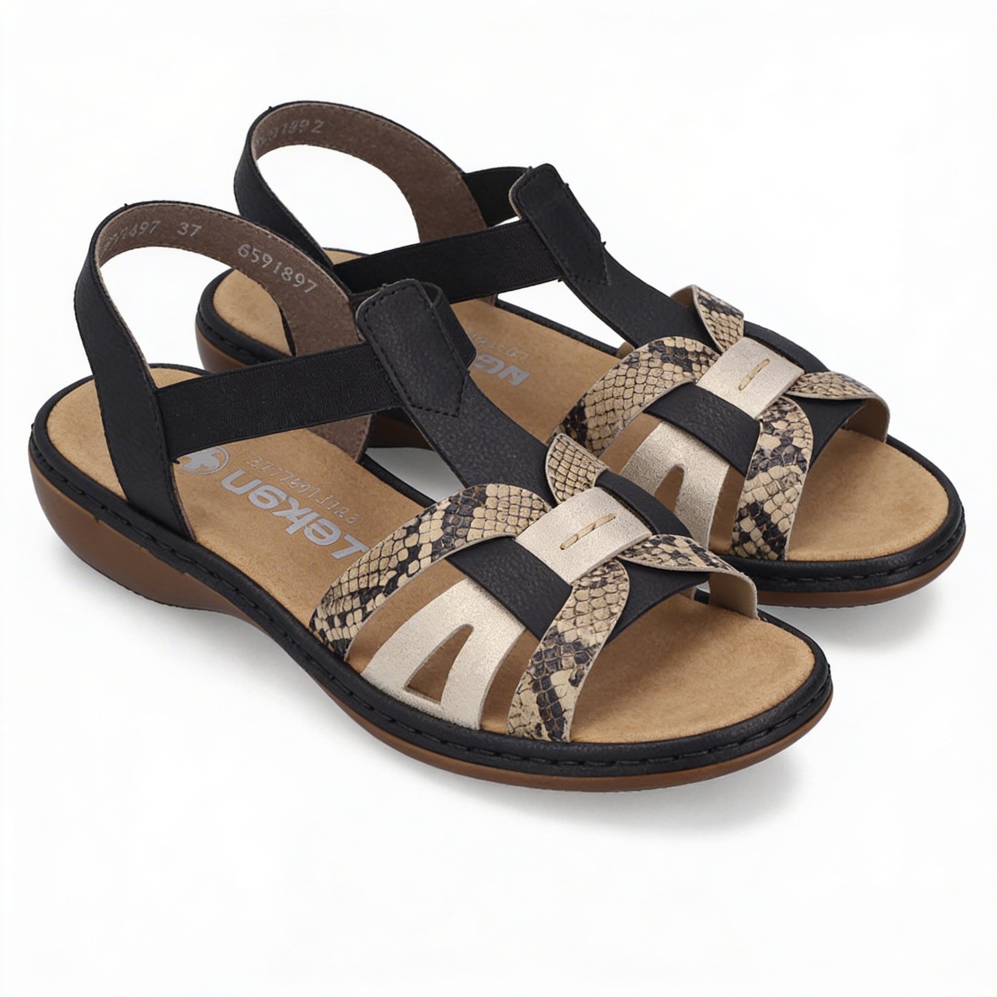 Rieker 65918-92 Womens Ankle Strap Sandals Multi